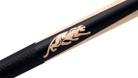 Pool cue with natural-wood Predator logo