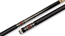 Pure X- Pool Cue Black Maple Cocobolo Herringbone Graphics Irish-Linen Wrap - HXT95