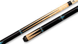 Pure X - Pool Cue Stained Birdseye Turquoise Graphics Wrapless - HXTE13