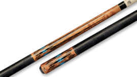 Pure X - Pool Cue Antique Maple Turquoise Graphics Embossed-Leather Wrap - HXTE2