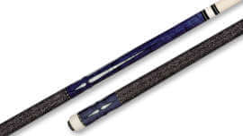 Pechauer - Glossy Birdseye Maple Pool Cue Blue Stain Pearl Inlays - JP06