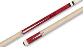 Pechauer – Glossy Birdseye Maple Pool Cue Wine Stain Grey-Pearl Inlays– JP10