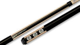 Lucasi - Black Carom Cue Abalone Inlay Wrapless - LCR50