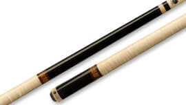 Lucasi - Curly Maple Pool Cue Exotic-Wood Rings Wrapless - LZC12