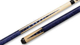 Lucasi - Natural Birdseye Pool Cue Blue Wrapless - LZC16