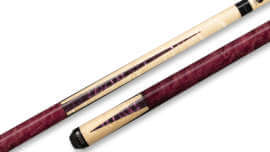 Lucasi - Natural Birdseye Pool Cue Purple Wrapless - LZC17