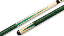 Lucasi - Natural Birdseye Pool Cue Green Wrapless - LZC18