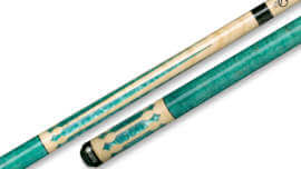 Lucasi - Natural Pool Cue Mint Green Inlays Wrapless - LZC21