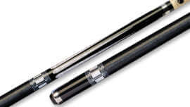 Lucasi - Black Pool Cue Imitation-Bone Linen Wrap - LZC44