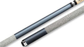 Lucasi - Pool Cue Matte Metallic Blue Stingray-Embossed Leather Wrap - LZC8