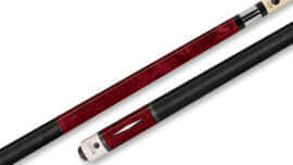 Lucasi - Red-Stained Birdseye Maple Pool Cue Linen Wrap - LZD1