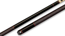 Lucasi - Black Pool Cue Cocobolo Rings Linen Wrap - LZD6