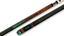 Lucasi - Antique Birdseye Pool Cue Emerald Linen Wrap - LZP30