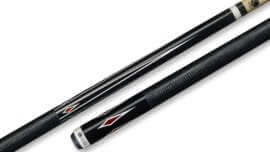 Lucasi - Black Pool Cue Zebra Wood Cocobolo Lizard Wrap - LZSE4