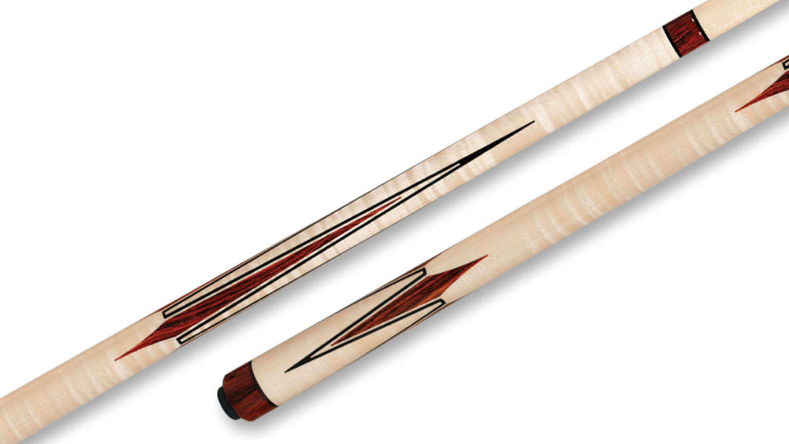 Pechauer Glossy Curly Maple Pool Cue P07K • Billiards Direct