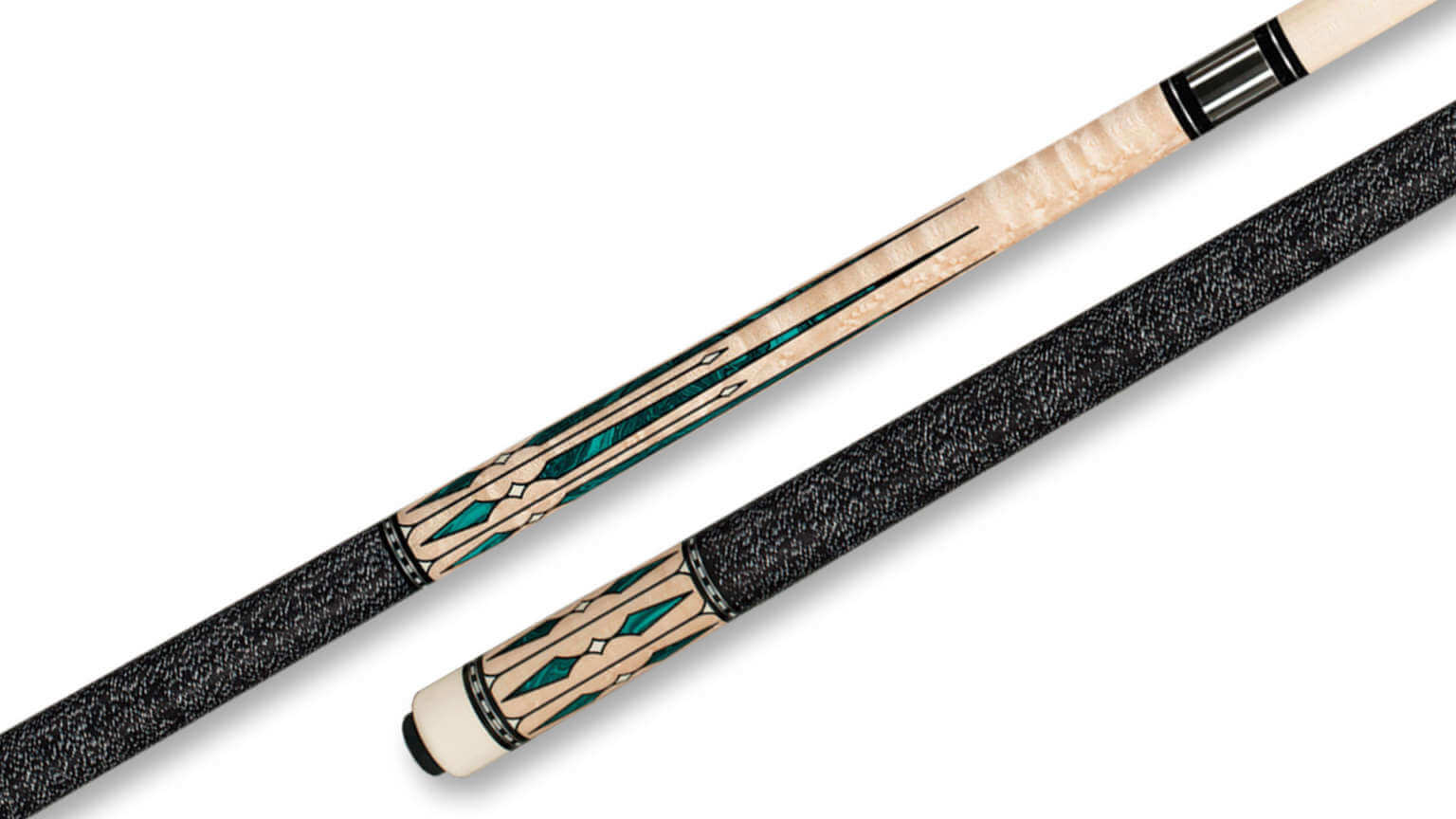 Pechauer - Pool Cue Malachite Inlays - P13-K • Billiards Direct