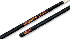 Rage - Black Flame Graphic Pool Cue Wrapless - RG70