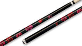 Rage - Black Climbing-Rose Graphic Pool Cue Wrapless - RG94
