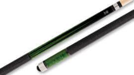 Star - Green Pool Cue with Linen Wrap - S73