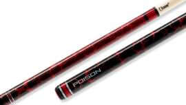 Poison -  "Cyanide" CY3-3 Red Pool Cue Textured - Wrapless