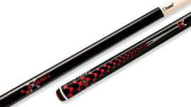 Poison - Break Cue Black Red Textured Grip - VX5 BRK