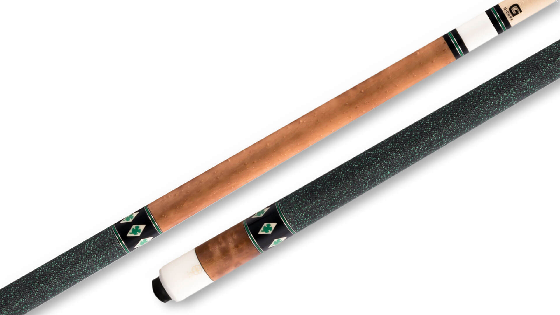 1 Walnut w/ Dbl White Genuine Irish Linen Single Pool Billiard Cue Wrap Spool 