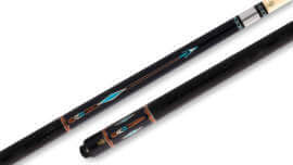 McDermott - Black Pool Cue Turquoise Inlays - M29A