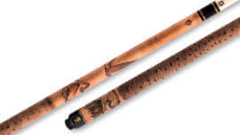 McDermott - Birdseye Pool Cue Walnut Stain Embossed-Leather Wrap - G438