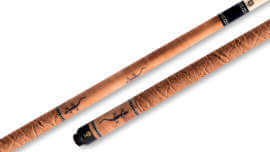 McDermott - Walnut-Stained Birdseye Pool Cue Embossed-Leather - G516