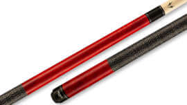 Valhalla - Red Pool Cue Maple Irish-Linen Wrap - VA114