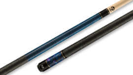 Viking - Blue Pool Cue Curly Maple Irish-Linen Wrap - B3263