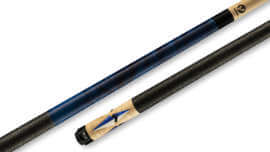 Viking -  Blue Pool Cue Birdseye Maple Imitation-Pearl Inlays - B3331