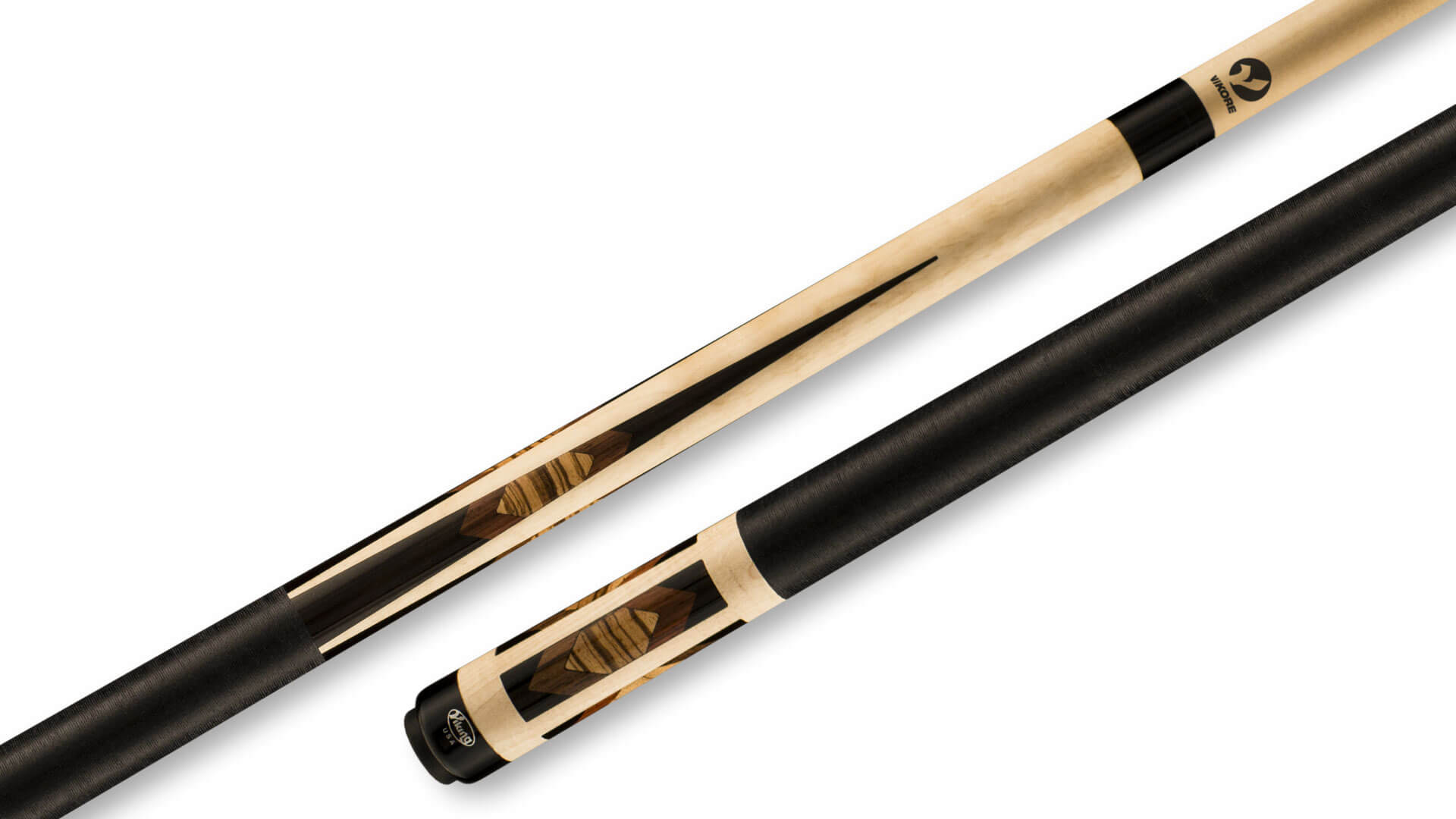 Viking Pool Cue Exotic Inlays IrishLinen Wrap B3821 • Billiards Direct