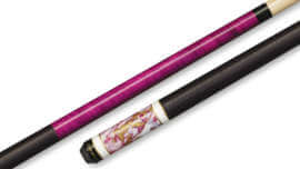 Players - Pool Cue Magenta Gold Graphics Irish Linen - C946