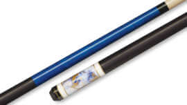 Players - Pool Cue Blue Gold-Dust Vein Irish-Linen Wrap - C947
