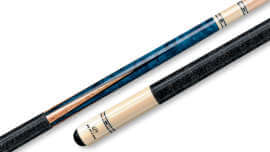Players - Pool Cue Blue Maple Handcrafted Inlays Irish-Linen Wrap - C-9922