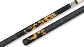 Players - Pool Cue Black Golden Dragon Irish-Linen Wrap - D-DRG