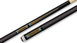 Players - Pool Cue Black Bocote Malachite Irish-Linen Wrap - E2310