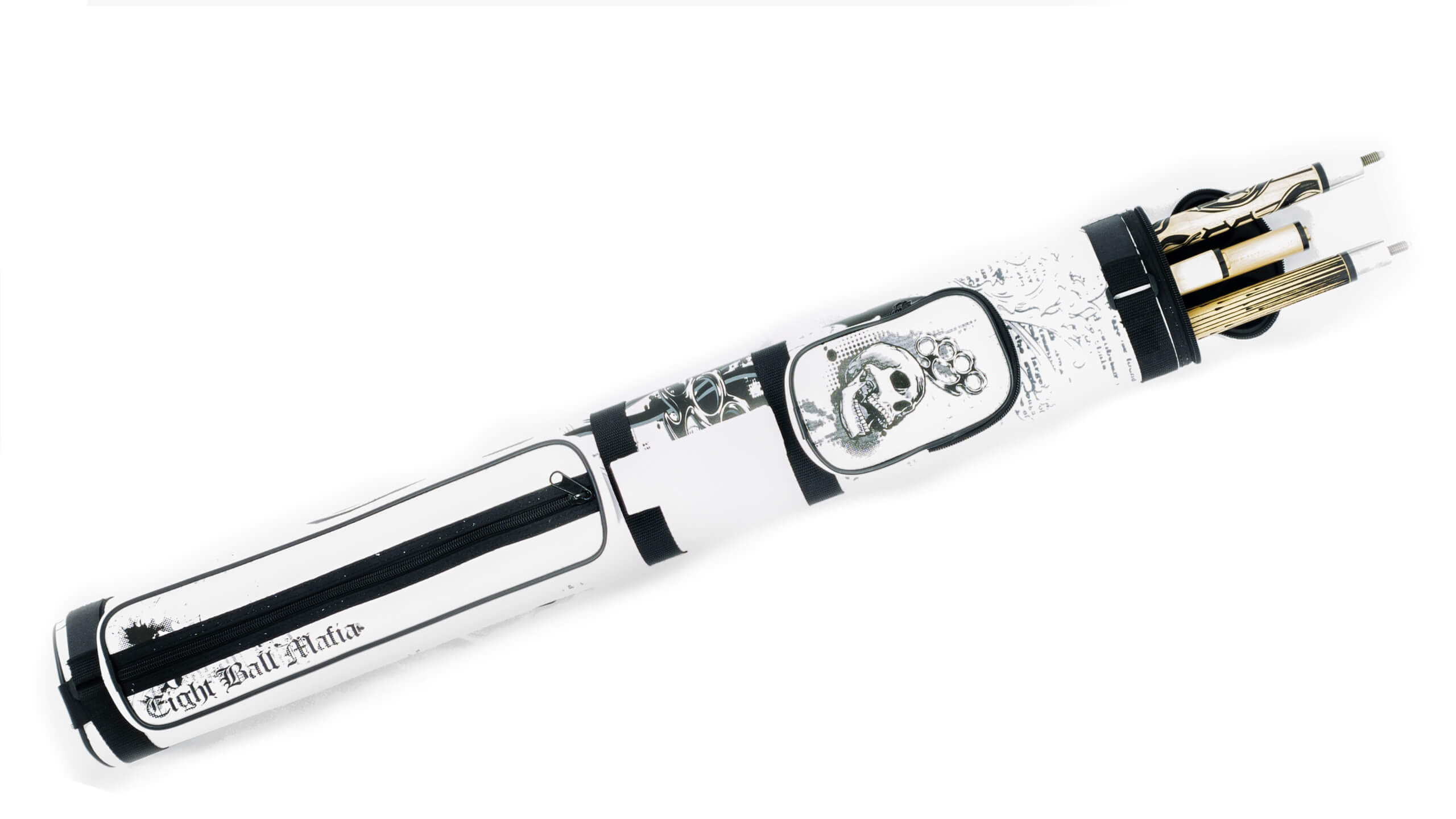 2x2-White-Vinyl-Skull-Hard-Front-Cues 2x2-White-Vinyl-Skull-Hard-Front-Cues