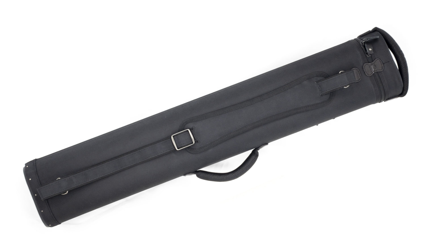 Pool Cue Case 4x8 Black Nylon Three Pockets Hard Case • Billiards