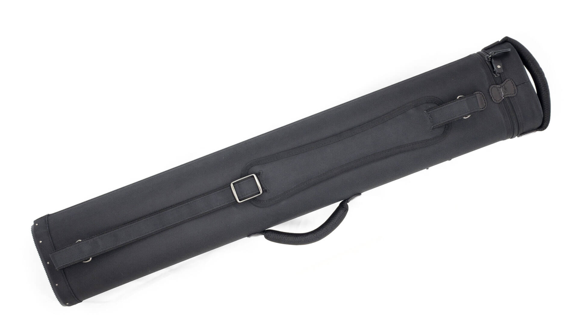 Pool Cue Case 4x8 Black Nylon Three Pockets Hard Case • Billiards