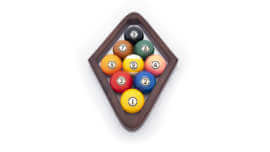 9-Ball Rack - Wood - Antique - Balls