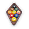 9-Ball Rack - Wood - Mahogany - Balls