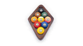 9-Ball Rack - Wood - Mahogany - Balls