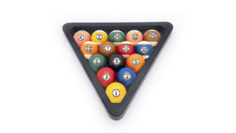 8-Ball Rack - Wood - Black - Balls