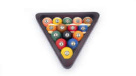 8-Ball Rack - Wood - Darker Wood - Balls