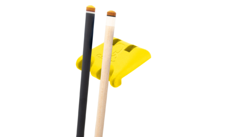 QClaw-Rubber-Cue-Holder-2-Front-Yellow-Cues-For-Sale