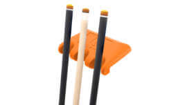 QClaw-Rubber-Cue-Holder-3-Front-Orange-Cues-For-Sale