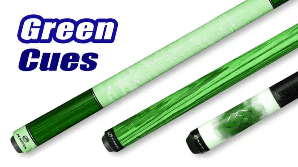 Green Pool Cues for Sale