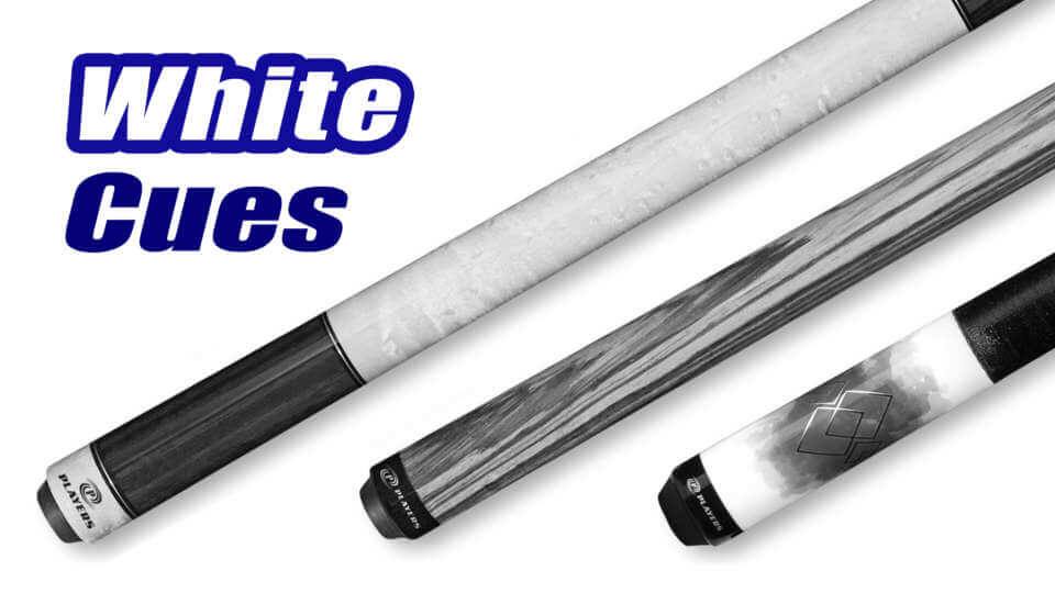 White Pool Cues for Sale
